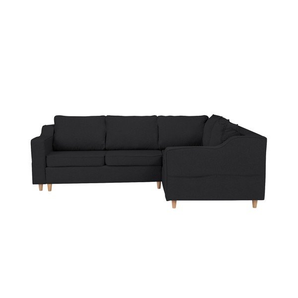Тъмно сив четириместен разтегателен диван Jonquille, десен ъгъл - Mazzini Sofas-image-1