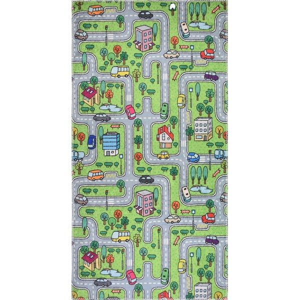 Зелен детски килим 80x150 cm Green Neighborhood – Vitaus