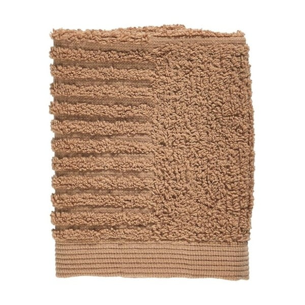 Кехлибарено кафява 100% памучна кърпа за лице Classic Amber, 30 x 30 cm - Zone