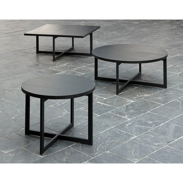 Масичка за кафе от черен дъб , 100 x 100 cm Elliot - Canett-image-1