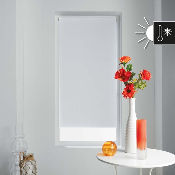 Бяла текстилна ролетна щора 90x180 cm Occult – douceur d'intérieur-image-2