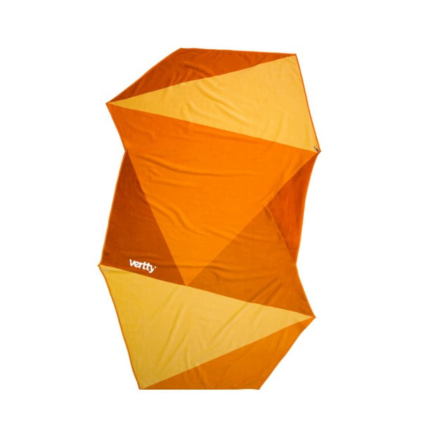 Oranžový ručně vyráběný ručník Vertty s voděodolnou kapsou