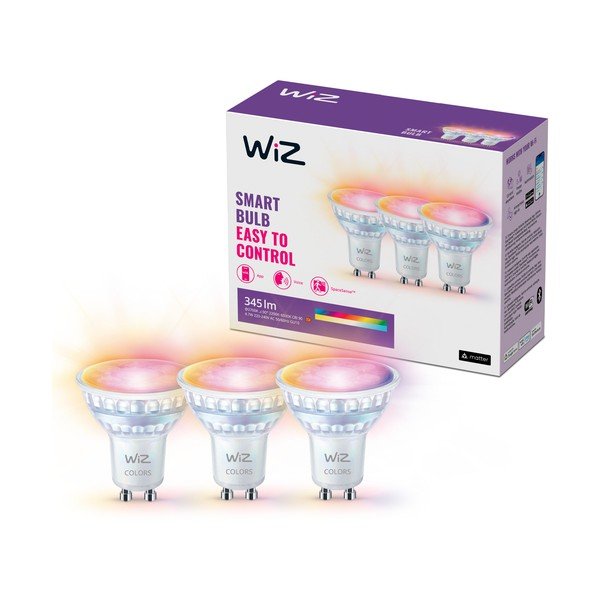 LED комплект крушки 3 бр. GU10, 5 W – WiZ