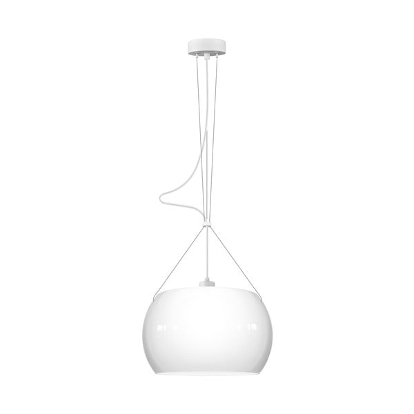 Бяла висяща лампа с гланц, ⌀ 33 cm Momo - Sotto Luce