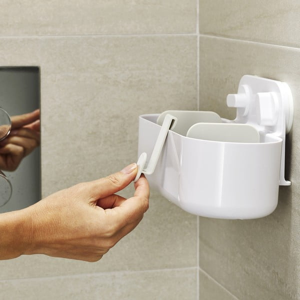 Бял пластмасов рафт за баня без пробиване Duo – Joseph Joseph-image-3