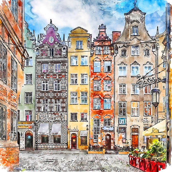 Картина 30x30 cm Gdansk - Fedkolor