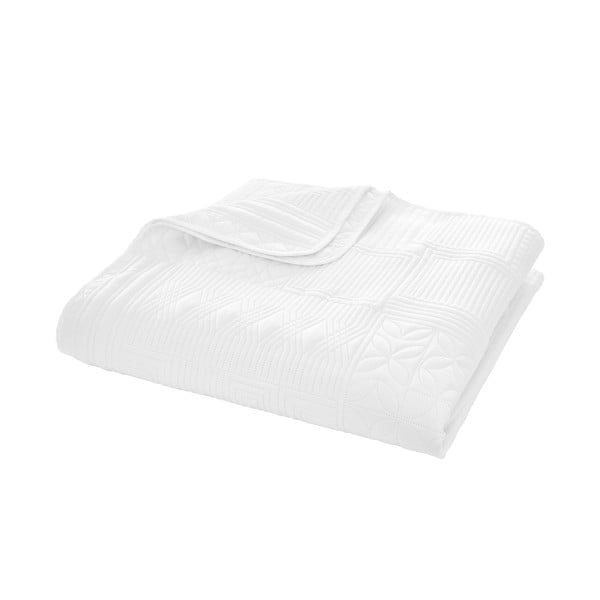 Бяло капитонирано покривало за легло 220x230 cm Folkstone Geo – Catherine Lansfield