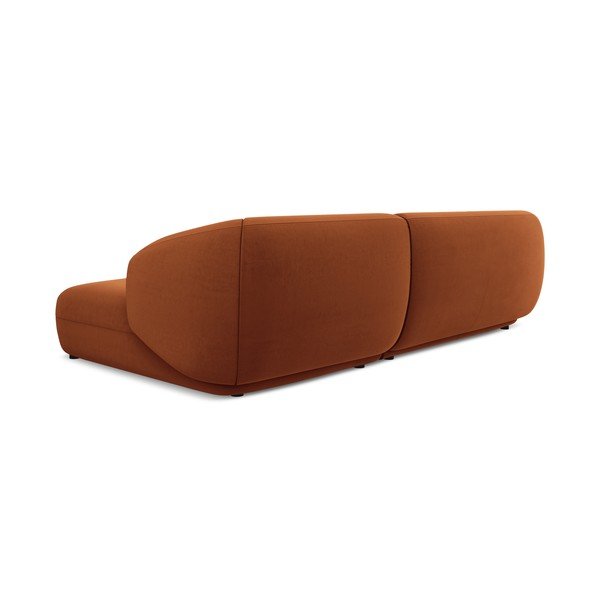 Оранжев кадифен ъглов диван (десен ъгъл) Moana – Makamii-image-4