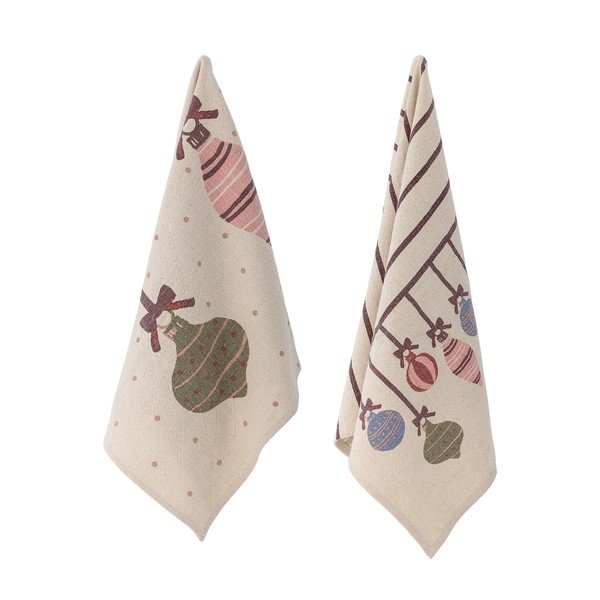 Памучни кърпи за съдове в комплект 2 бр. с коледни мотиви 71x45 cm Ornamentia – Bloomingville-image-1