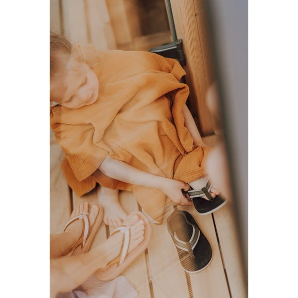 Кафяво муселиново бебешко пончо размер M - Malomi Kids-image-3