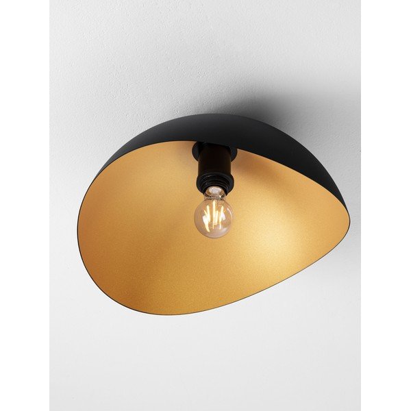 Матово черно/ в златист цвят метално осветително тяло за таван Opsi – Nova Luce-image-1