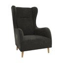 Тъмносиво кадифено кресло Carole - Ropez