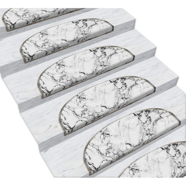 Бели стъпала за стълби в комплект от 16 части 65x20 cm Marble Dream - Vitaus-image-1
