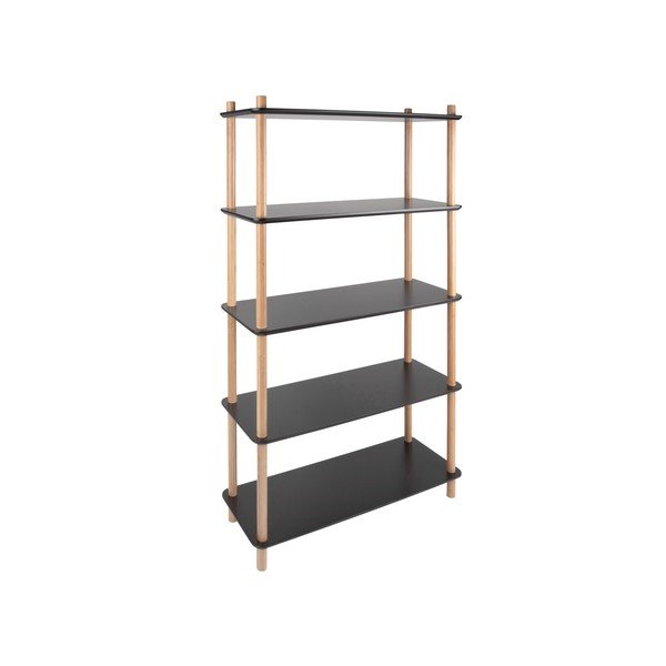Черен рафт с бамбукови крака Кабинет Simplicity - Leitmotiv-image-2