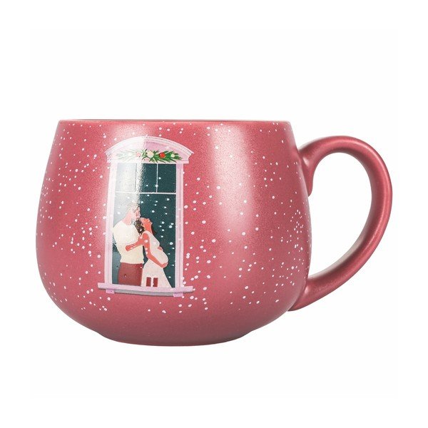 Розова коледна порцеланова чаша 400 ml Pink Xmas - VDE Tivoli 1996-image-1