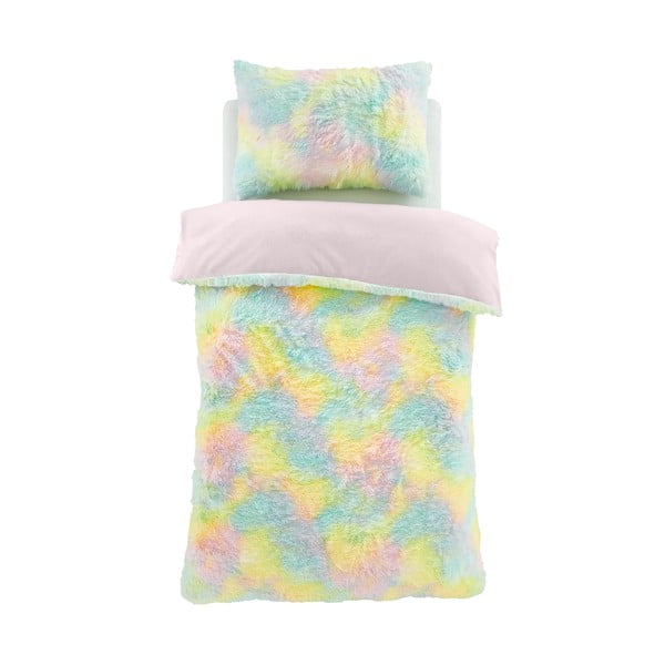 Единично  детско спално бельо от микроплюш 135x200 cm Rainbow Cuddly – Catherine Lansfield