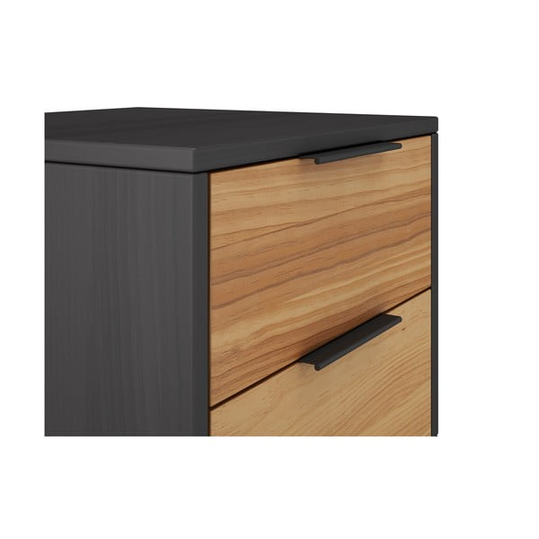 Нощно шкафче от борова дървесина в естествен цвят Lavis - Marckeric-image-1