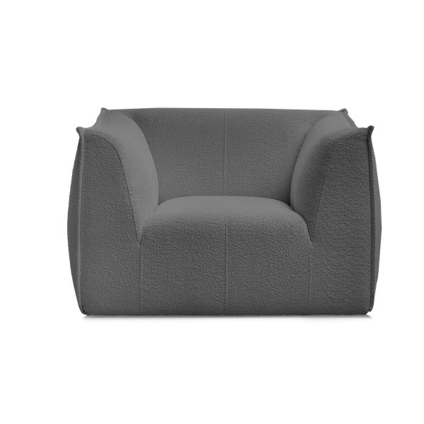 Тъмносиво кресло от прежда с примки от букле Giorgia – Bobochic Paris-image-3