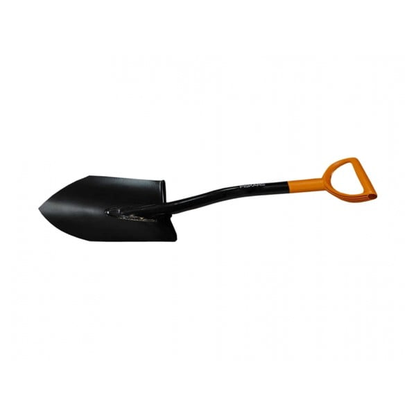 Черна многофункционална метална лопата Solid, дължина 80 cm - Fiskars