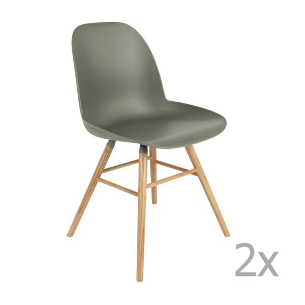 Комплект от 2 зелени стола Albert Kuip - Zuiver
