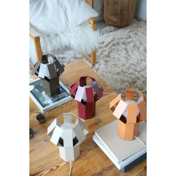 Червена метална настолна лампа с метален абажур (височина 27 cm) Octa – Markslöjd-image-4