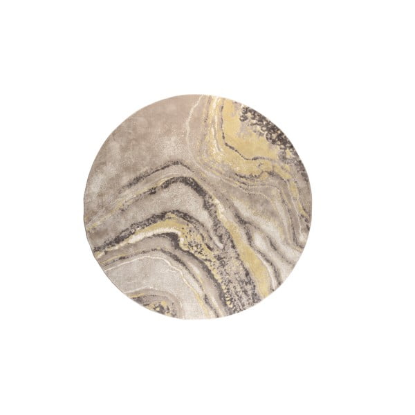 Жълто-кремав кръгъл килим ø 200 cm Solar - Zuiver
