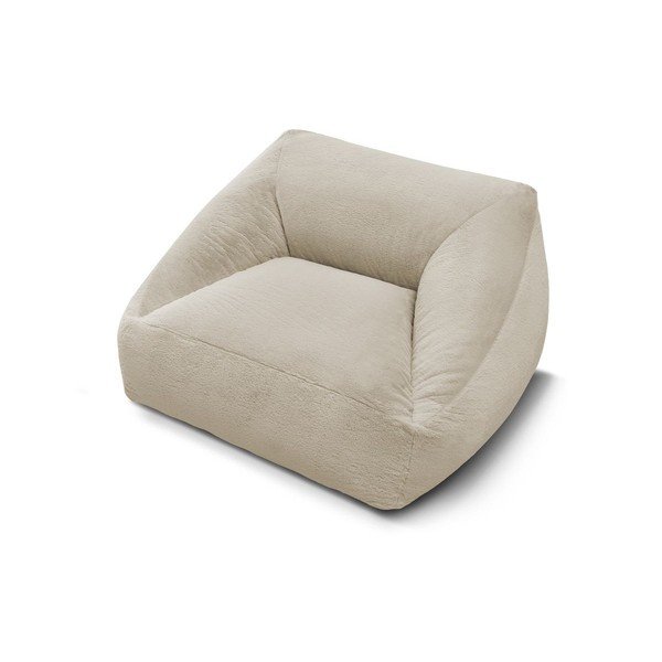 Бежов пуф от изкуствен косъм Lilibet – Bobochic Paris-image-4