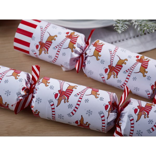 Коледни крекери в комплект от 6 бр. Racing Sausage Dog – Robin Reed-image-2