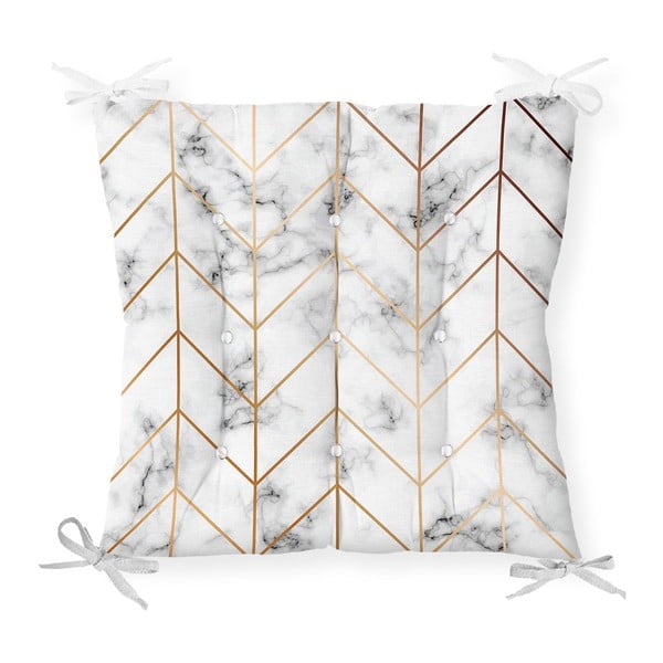 Подложка за седалката на стола Gray Gold Marble, 40 x 40 cm - Minimalist Cushion Covers