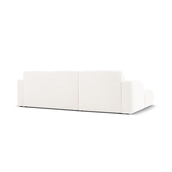 Бял ъглов диван от плат букле (ляв ъгъл) Molino - Micadoni Home-image-3