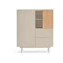 Висок скрин в светлосиво и естествен дъб 100x120 cm Otto - Teulat