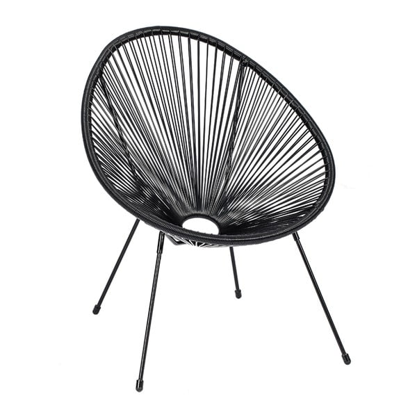 Черен градински стол метален/пластмасов Avocado Comfort – Bonami Selection-image-3