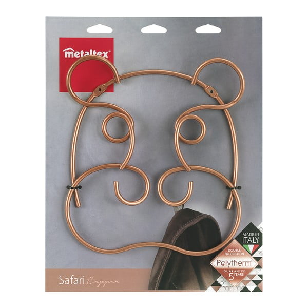 Кука за стена в меден цвят Hippo - Metaltex-image-2