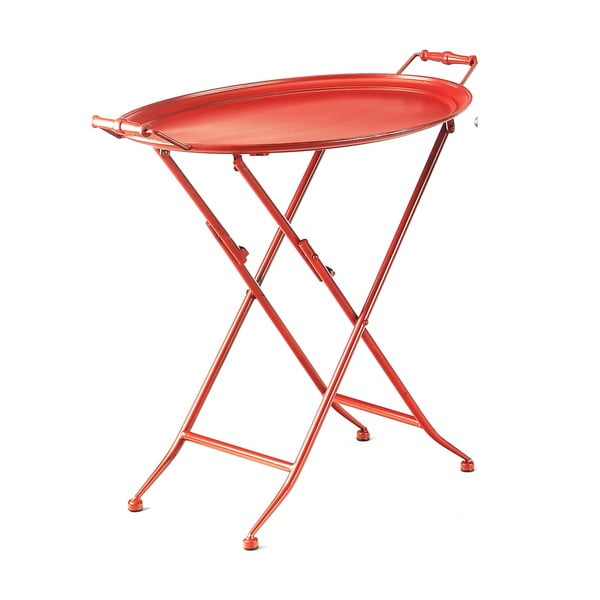 Červený stolek s tácem Novita Servetto