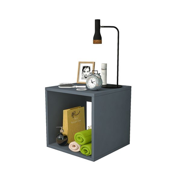 Сиво нощно шкафче Biga - Gauge Concept-image-1