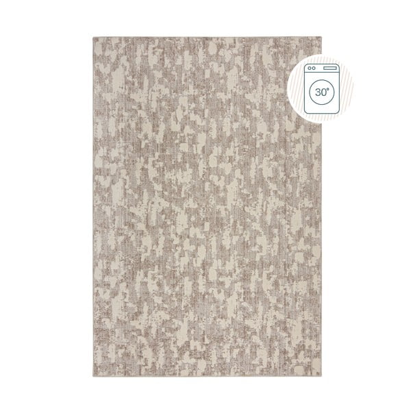 Сиво-бежов килим подходящ за пране 78x150 cm Connely – Flair Rugs