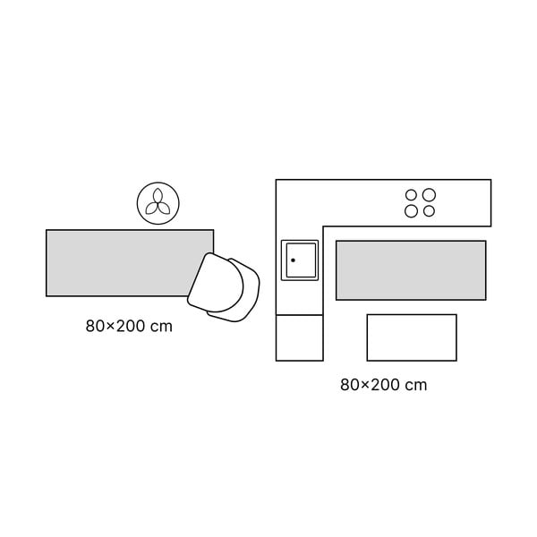 Килим подходящ за пране в розово и цвят слонова кост 80x200 cm Pink Garden – Vitaus-image-3
