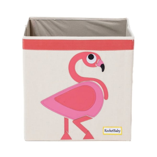 Детска кутия за съхранение от плат Mingo the Flamingo - Rocket Baby