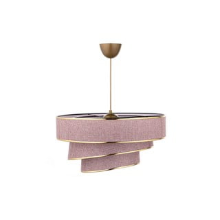 Розово и златисто висящо осветително тяло с текстилен абажур ø 40 cm Couper – Opviq lights
