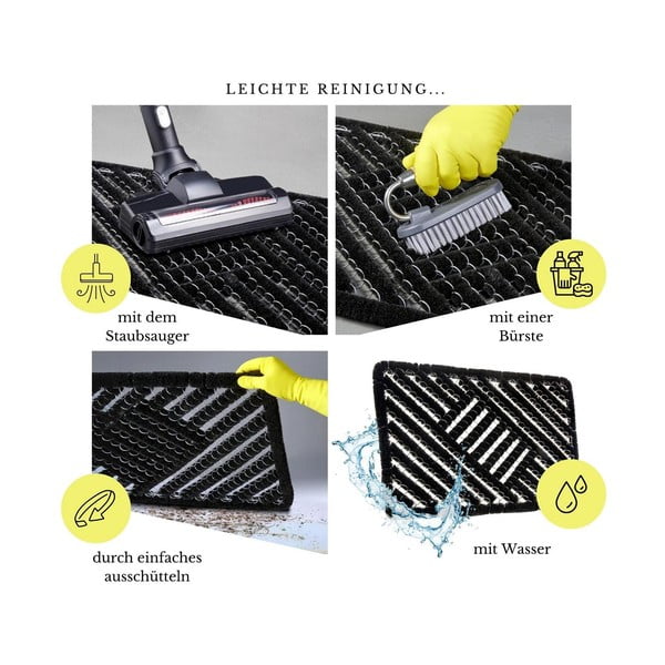 Изтривалка от кокосови влакна 40x60 cm Coco Black – Hanse Home-image-3