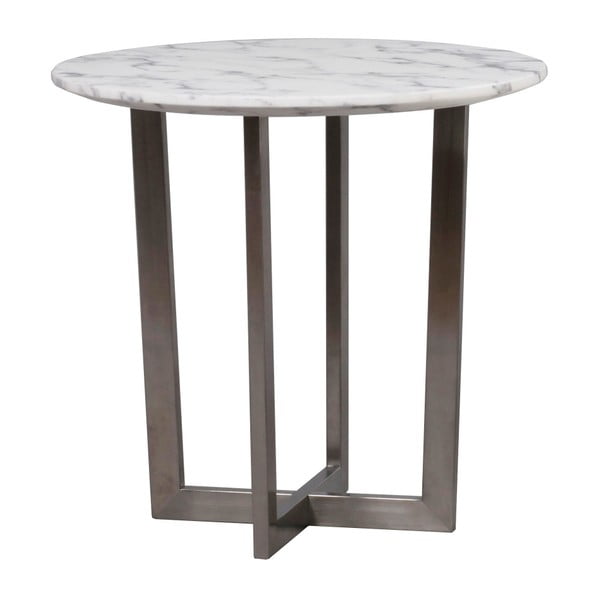 Černobílý konferenční stolek Folke Phoenix, ⌀ 60 cm