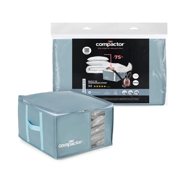 Вакуумна пластмасова кутия за съхранение на дрехи 42x40x25 cm Blue Edition – Compactor-image-4