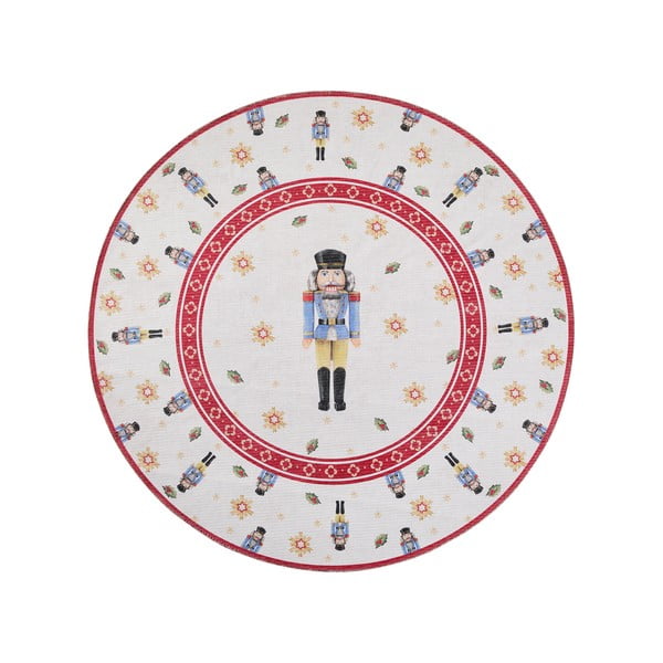 Червен  кръгъл килим с коледен мотив ø 160 cm Toy's Delight Nutcracker – Villeroy&Boch