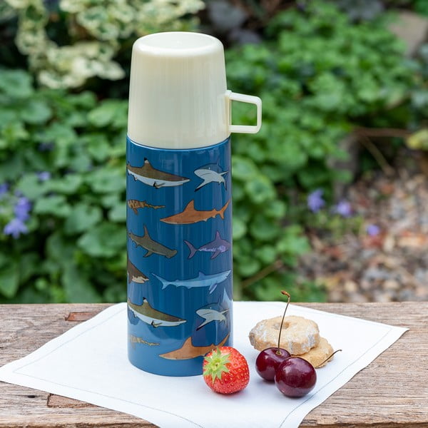 Син детски термос 350 ml Sharks – Rex London-image-1