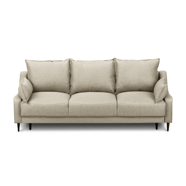 Бежов разтегателен диван с място за съхранение Ancolie, 215 cm - Mazzini Sofas