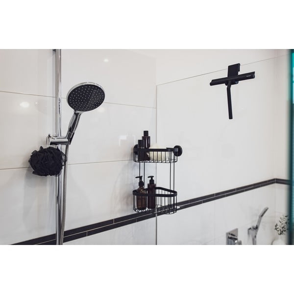 Черна силиконова чистачка за баня Wenko Squeegee Mola-image-3