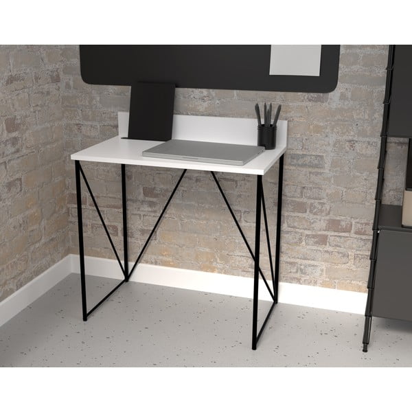 Бяла работна маса , 80 x 48 cm Tell - Tenzo-image-1