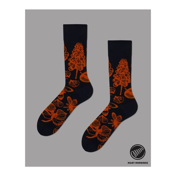 Тъмни чорапи за рисуване на цветя, размер 43/46 - Many Mornings