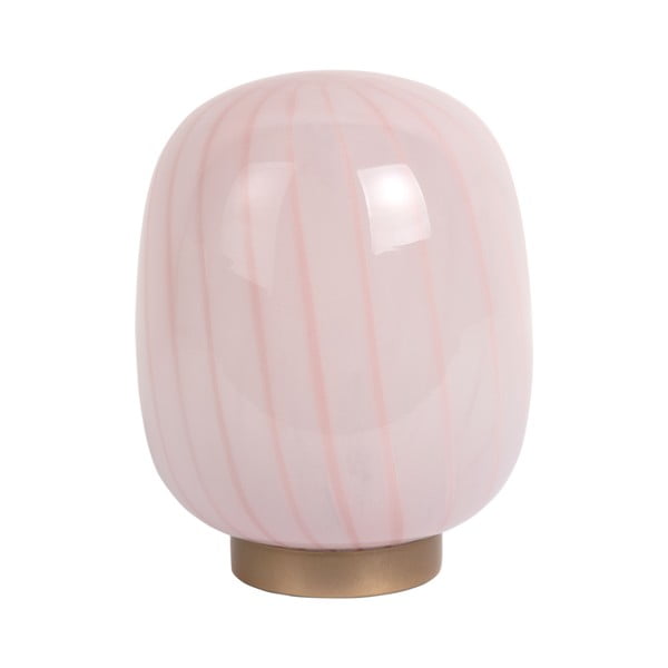 Светлорозова настолна лампа със стъклен абажур (височина 20 cm) Summer Globe – Leitmotiv