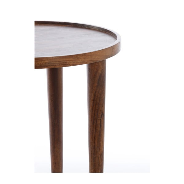 Кръгла странична масичка от масивна акация ø 49 cm Qiano – Light & Living-image-3